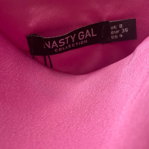 Nasty Gal Satin Asymmetric Cami Top NWT - Picture 8 of 8
